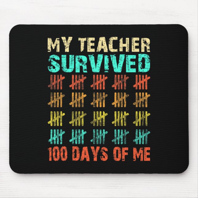 100 Days of School  Kids 100th Day of School Costu Mouse Pad (Front)