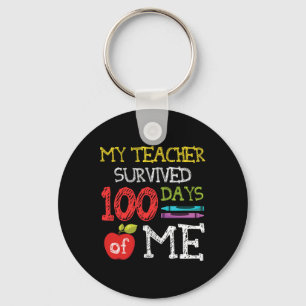 100 Days Of School Kids 100th Day Of School  Key Ring