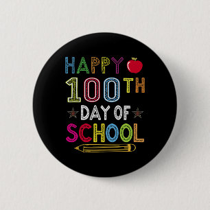 100 Days Of School Kids Gift For Student  6 Cm Round Badge