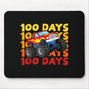 100 Days Of School Kids Monster Truck Boys And Gir Mouse Pad