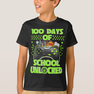 100 Days Of School Kids Video Games Boy Girl Gift T-Shirt