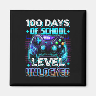 100 Days Of School Level Unlocked Video Gamer 100t Magnet