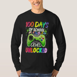 100 Days of School Level Unlocked Video Games Game T-Shirt