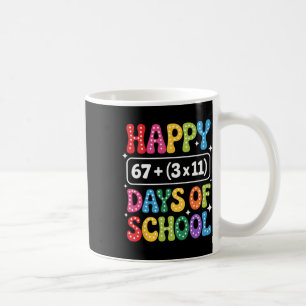 100 Days Of School Math Equation Groovy 67 Meme Te Coffee Mug