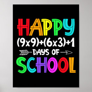 100 Days Of School Math Formula For Teacher Studen Poster