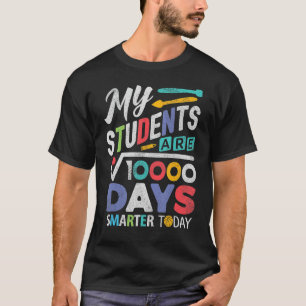 100 Days Of School Math Teacher Smarter 10000 Squa T-Shirt
