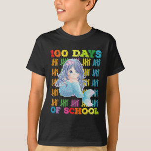 100 Days Of School Mermaid Teacher Student T-Shirt