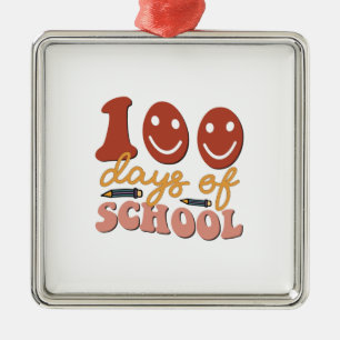 100 Days Of School Metal Tree Decoration