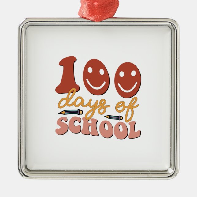 100 Days Of School Metal Tree Decoration (Front)