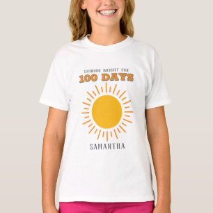 100 Days of School Milestone Shining Bright T-Shirt