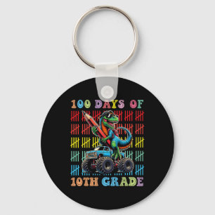 100 Days Of School Monster Truck 100th Day Of Scho Key Ring