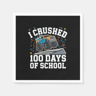 100 Days of School Monster Truck 100th Day School Napkin