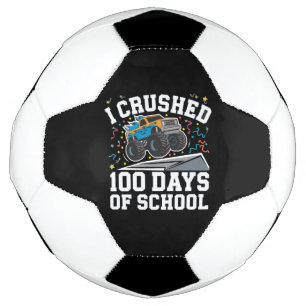 100 Days of School Monster Truck 100th Day School Soccer Ball