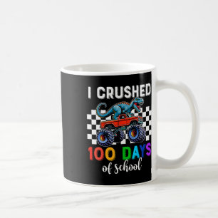 100 Days Of School Monster Truck 100th Days Dinosa Coffee Mug