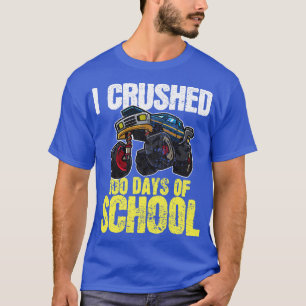 100 Days of School Monster Truck T-Shirt