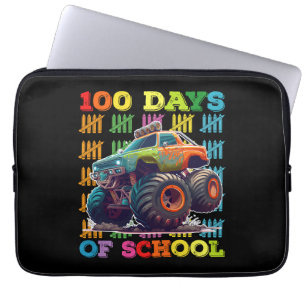 100 Days Of School Monster Truck Teacher Student Laptop Sleeve