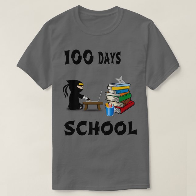 100 days of school ninja1 T-Shirt (Design Front)