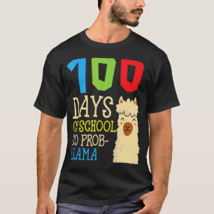 100 Days Of School No Prob-llama Cute Alpaca Stude T-Shirt