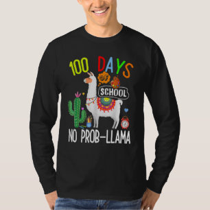 100 Days Of School No Prob Llama Student Teacher 1 T-Shirt