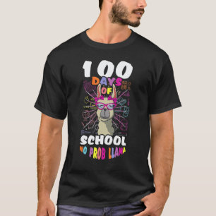 100 Days Of School No Prob Llama Teachers Student T-Shirt