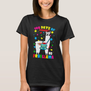 100 Days Of School No Probllama Llama 100th Day Of T-Shirt