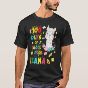 100 Days of School No Probllama Llama 100th Day Sm T-Shirt