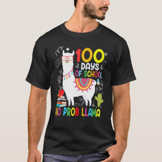 100 Days Of School No Probllama Llama 100th Day Te T-Shirt