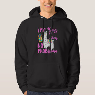100 Days of School No Probllama Llama Teachers Stu Hoodie
