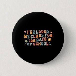 100 Days Of School Outfit Retro Teacher 100th Day  6 Cm Round Badge