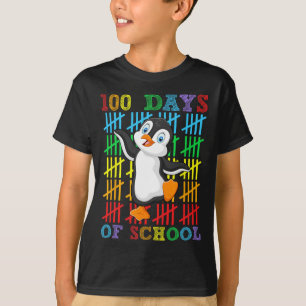 100 Days Of School Penguin Lover Boys Girls 100th T-Shirt