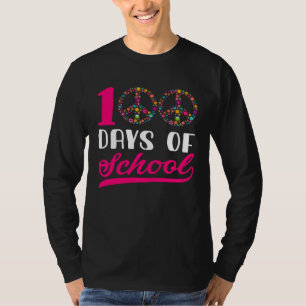 100 Days of School Piece Symbol Students Teachers T-Shirt