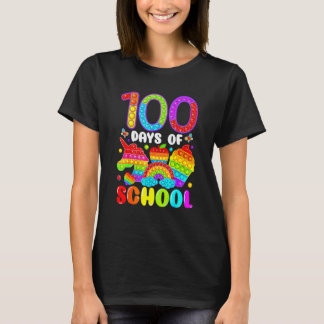 100 Days Of School Pop It Teacher Kids Boys Girls  T-Shirt