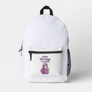 100 days of school printed backpack
