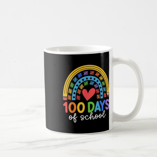 100 Days Of School Rainbow Celebration Design  Coffee Mug (Right)