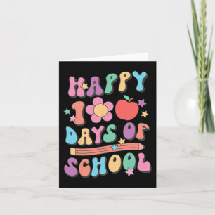 100 Days Of School Retro Groovy 100th Day Of Schoo Card