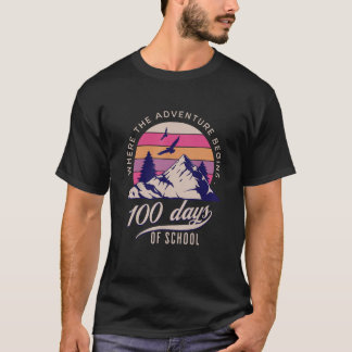 100 Days of School Retro Outdoor Teacher T-Shirt