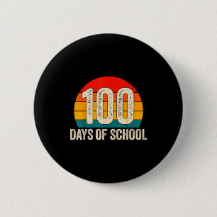 100 Days Of School Retro Teachers Boys 100th Day O 6 Cm Round Badge