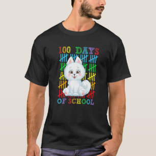 100 Days of School Samoyed Dog Lover Funny 100th D T-Shirt