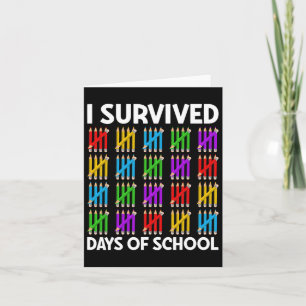 100 Days Of School Shirt Kids 100th Day School Cos Card