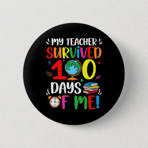 100 Days Of School Shirt Kids Happy 100th Day Of S 6 Cm Round Badge