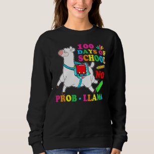100 Days Of School Shirt No Probllama Llama 100th 