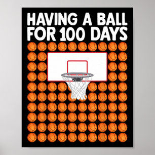 100 Days Of School Sketll 100th Day For Boys Girls Poster