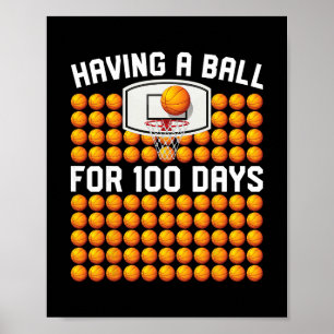 100 Days Of School Sketll 100th Day Teacher Boys Poster