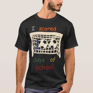 100 Days Of School Soccer 100th Day For Boys Men T-Shirt