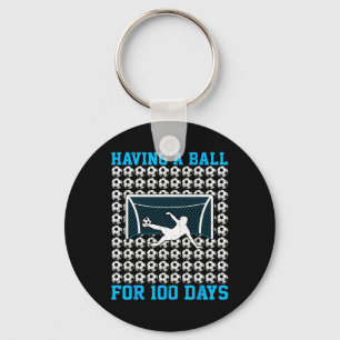100 Days Of School Soccer 100th Day Of School For  Key Ring