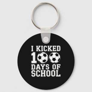 100 Days Of School Soccer Boys Kids 100th Day Of S Key Ring