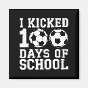 100 Days Of School Soccer Boys Kids 100th Day Of S Magnet