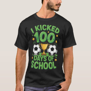 100 Days Of School Soccer Illustration T-Shirt