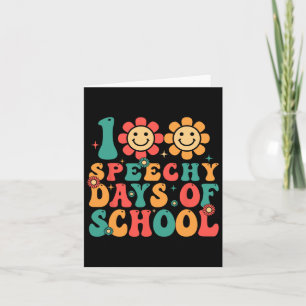 100 Days Of School Speech Therapy Groovy Slp Teach Card