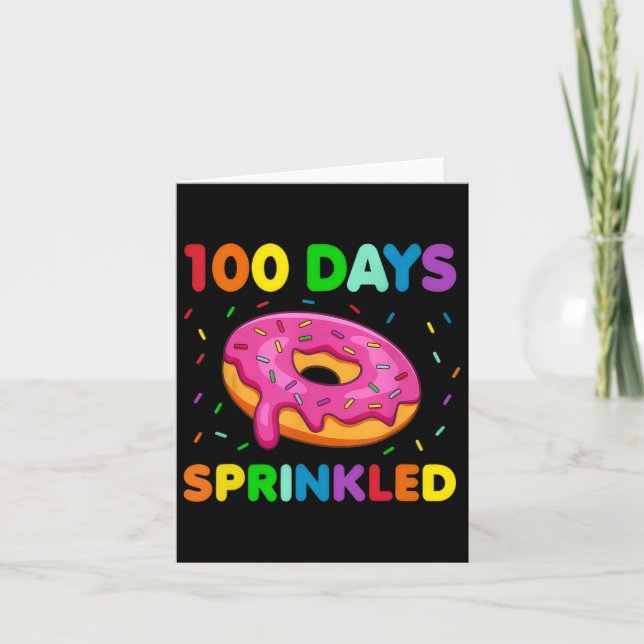 100 Days Of School Sprinkled With Fun  Card (Front)